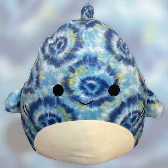LUTHER THE SHARK 16” 💞 BLUE TIE DYE - Picture 1 of 5